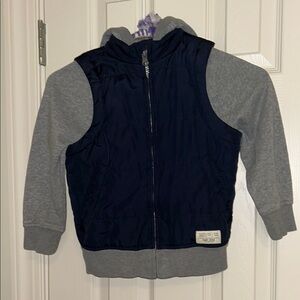 Kids Gap Navy and Gray Hooded Jacket